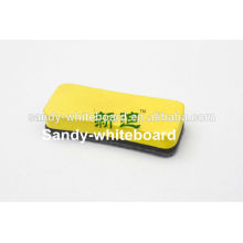 yellow white board eraser